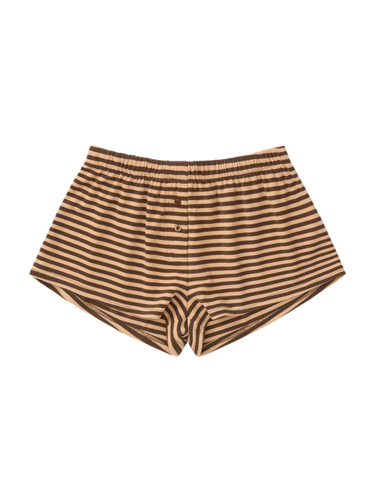 Mona Short - Brown Stripe