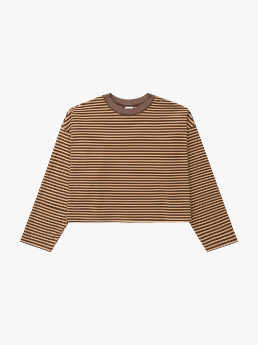 Mona Long Sleeve - Brown Stripe