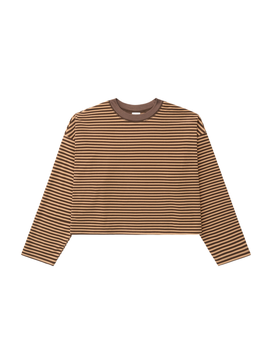Mona Long Sleeve - Brown Stripe