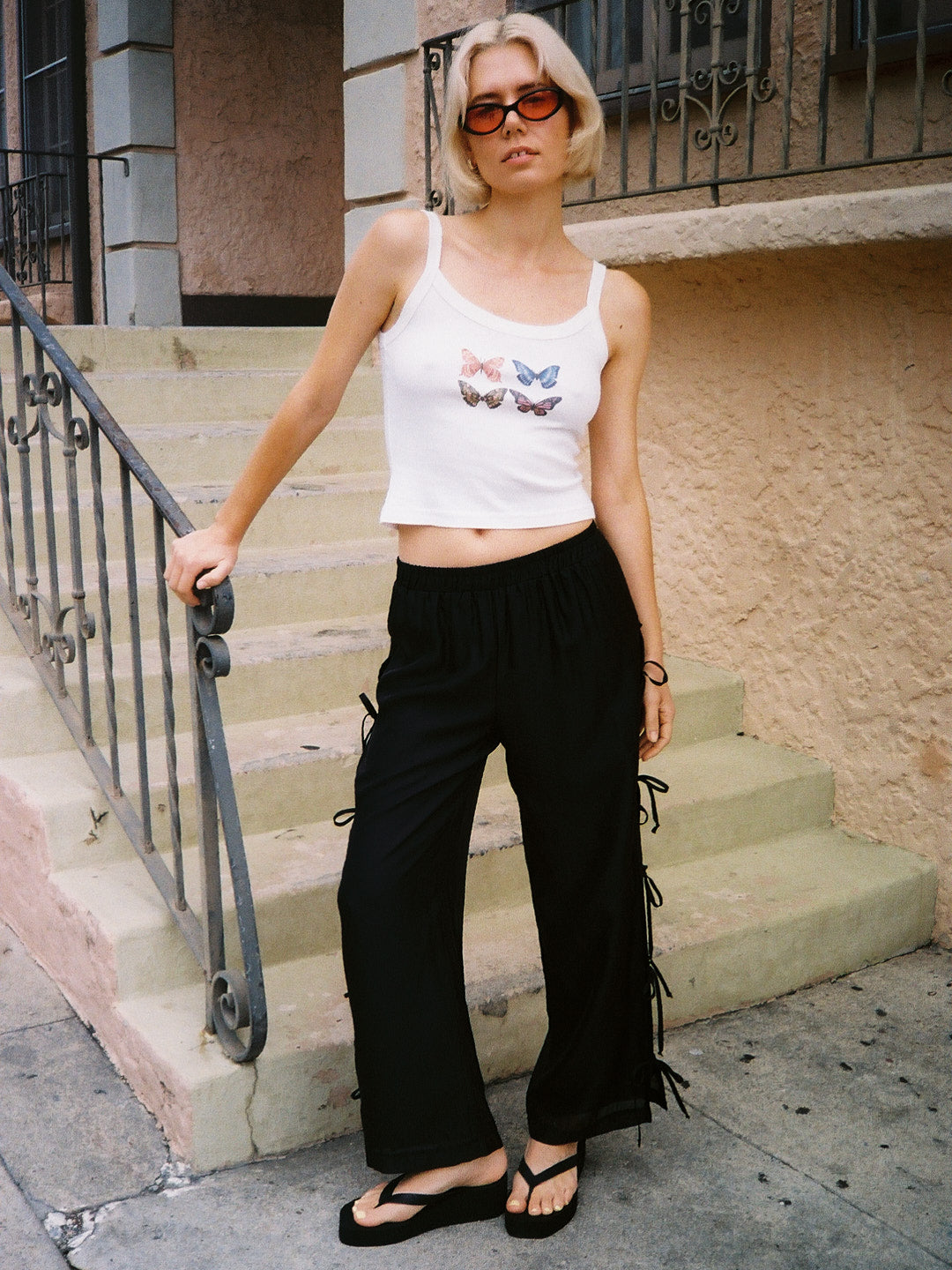 Evelyn Tie Pant - Black Organza – Lisa Says Gah