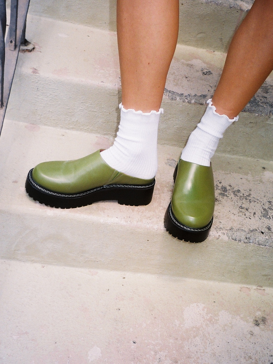 Lena Chunky Mule - Olive