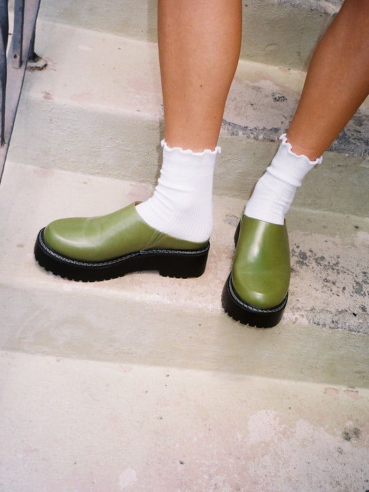 Lena Chunky Mule - Olive