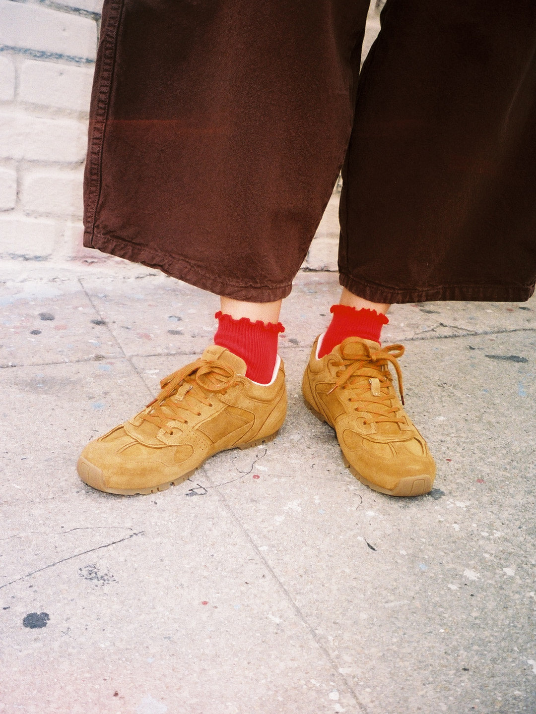 Tb.56 Suede Leather Sneakers - Tan