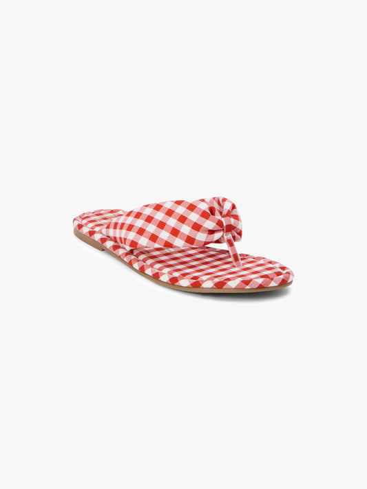 Gidget Gingham Sandal - Red Gingham