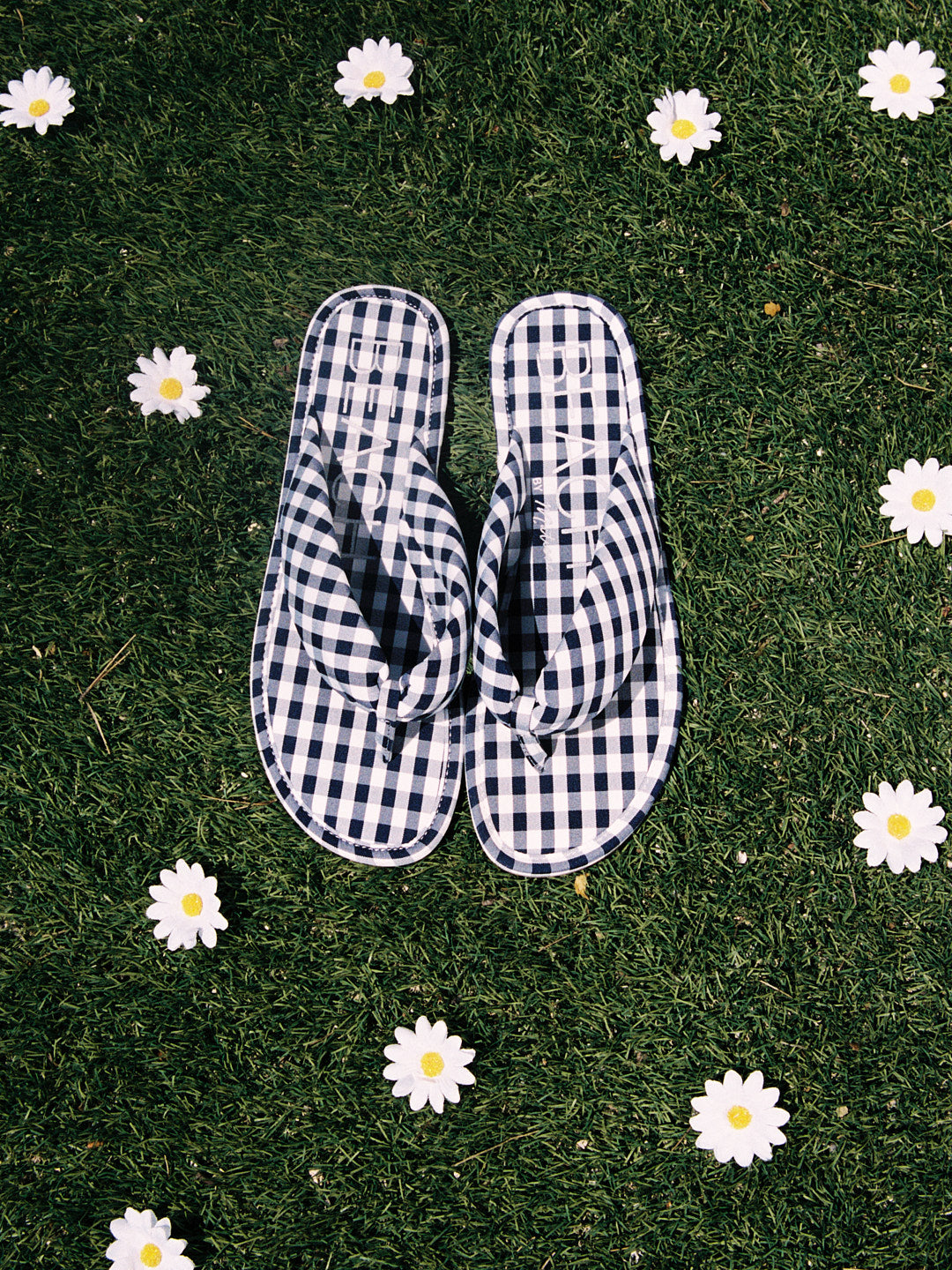 Gidget Gingham Sandal - Navy Gingham