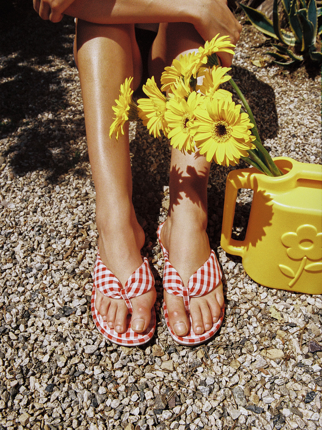Gidget Gingham Sandal - Red Gingham