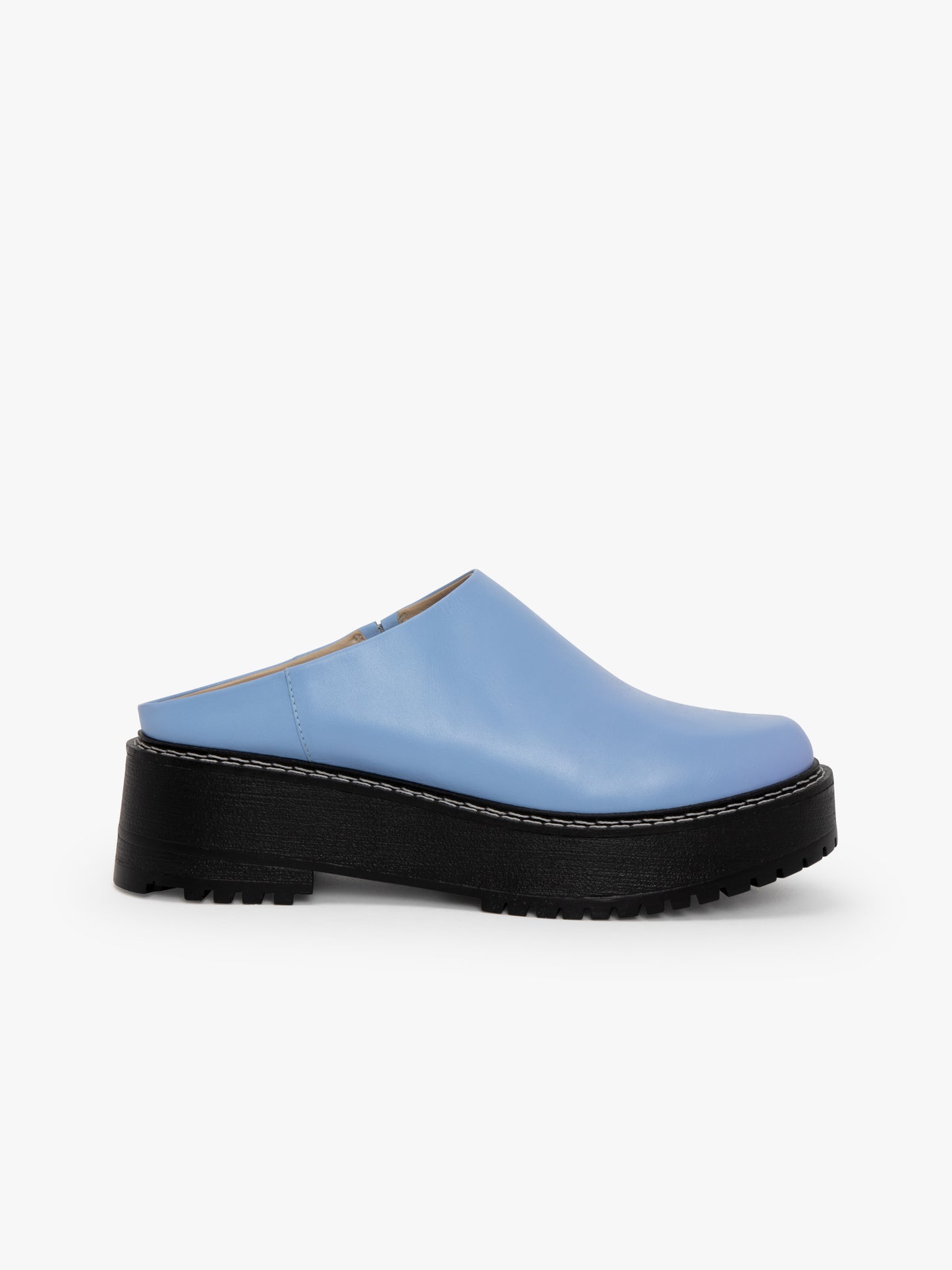 Lena Chunky Mule - Alice Blue