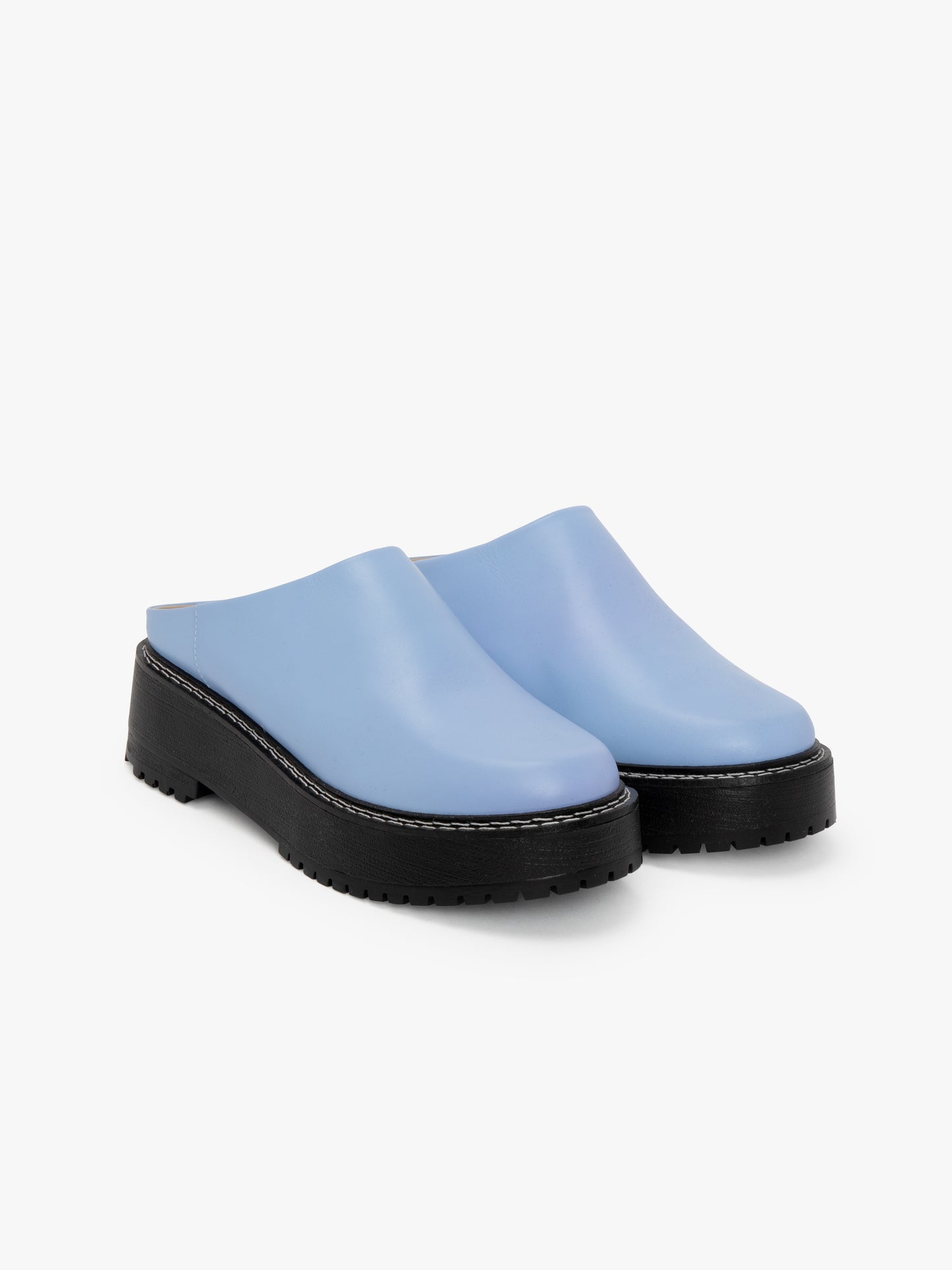 Lena Chunky Mule - Alice Blue