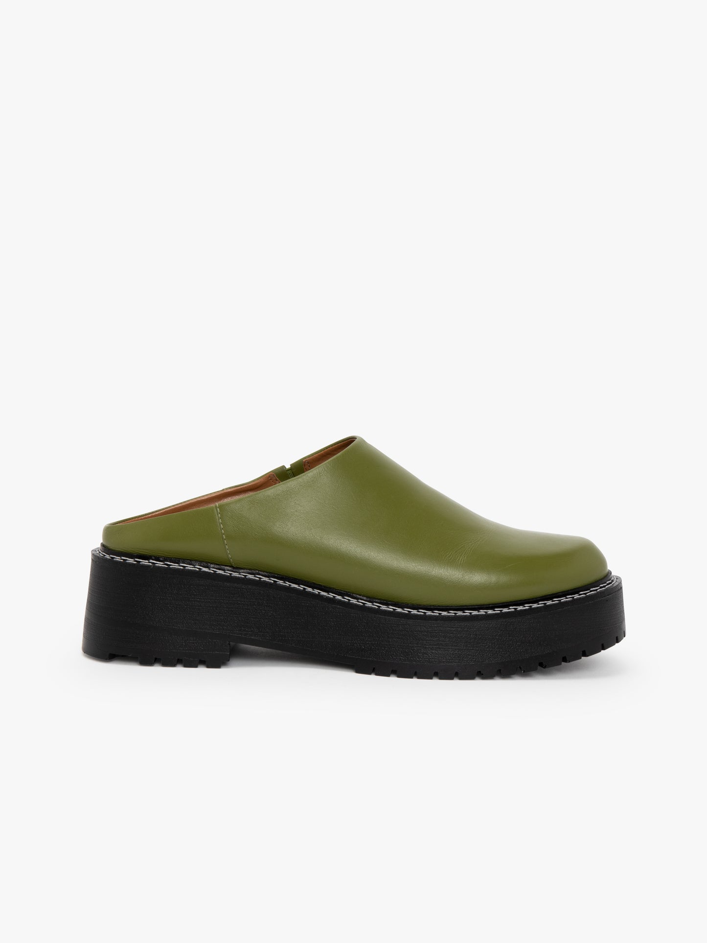 Lena Chunky Mule Olive – Lisa Says Gah