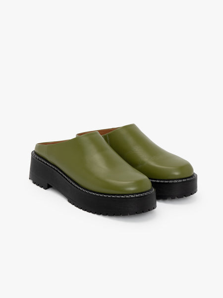 Lena Chunky Mule - Olive – Lisa Says Gah