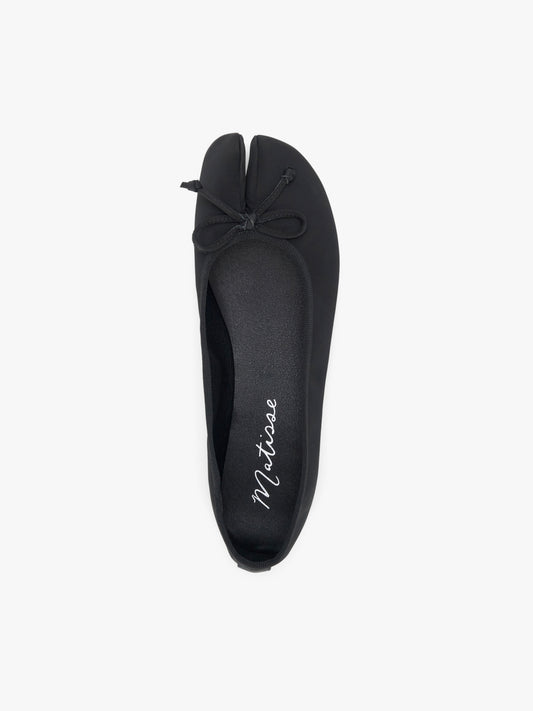 Mason Ballet Flat - Black Satin