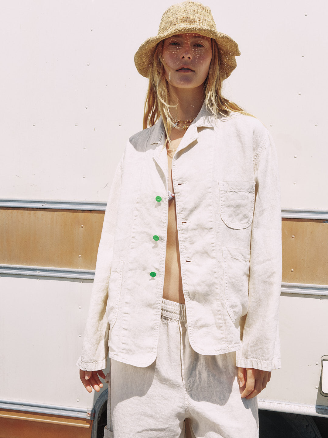 Linen Forager Jacket - Flour
