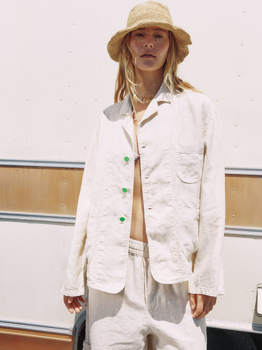 Linen Forager Jacket - Flour