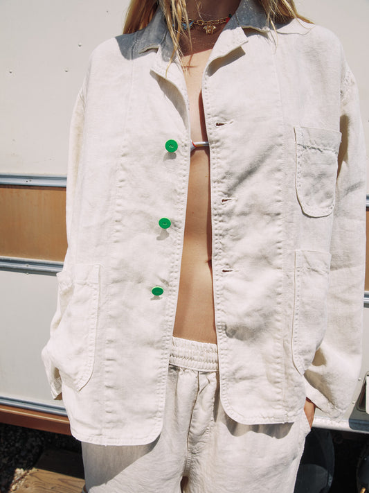 Linen Forager Jacket - Flour