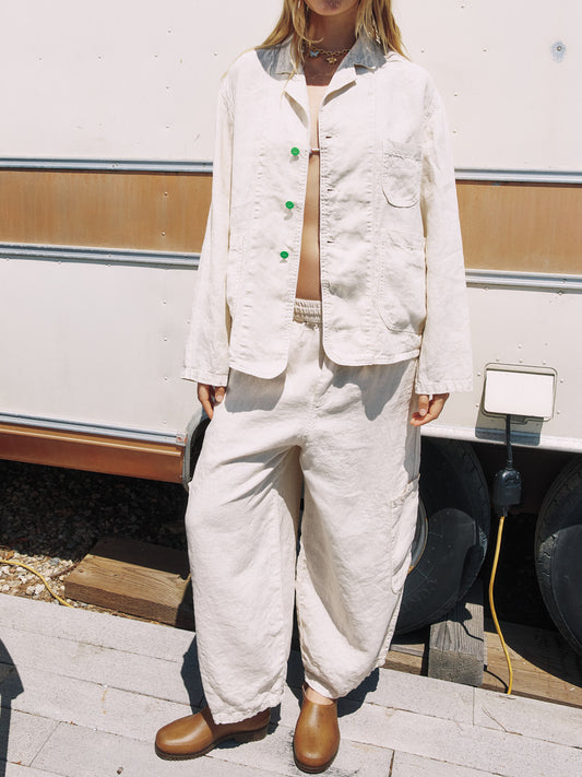 Linen Forager Jacket - Flour