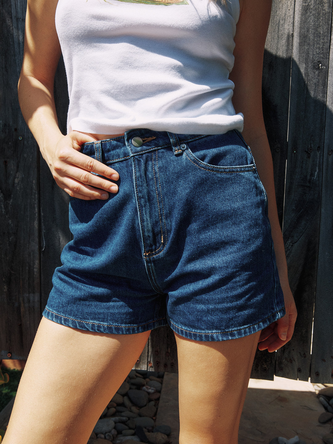 Organic Mom Short - Force Blue