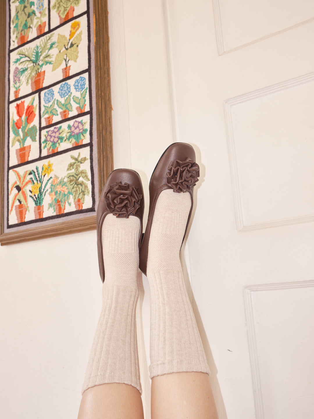 Marsha Rosette Slipper - Chocolate