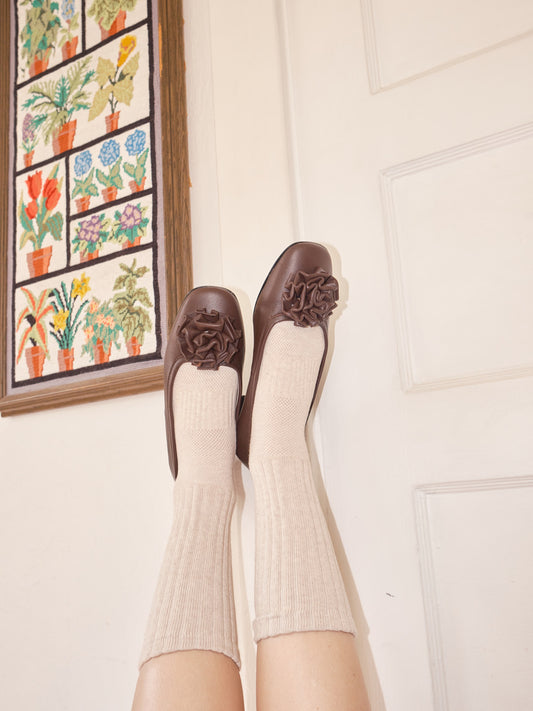 Marsha Rosette Slipper - Chocolate