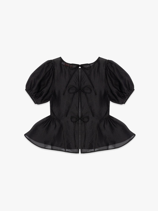 Petra Blouse - Black Organza