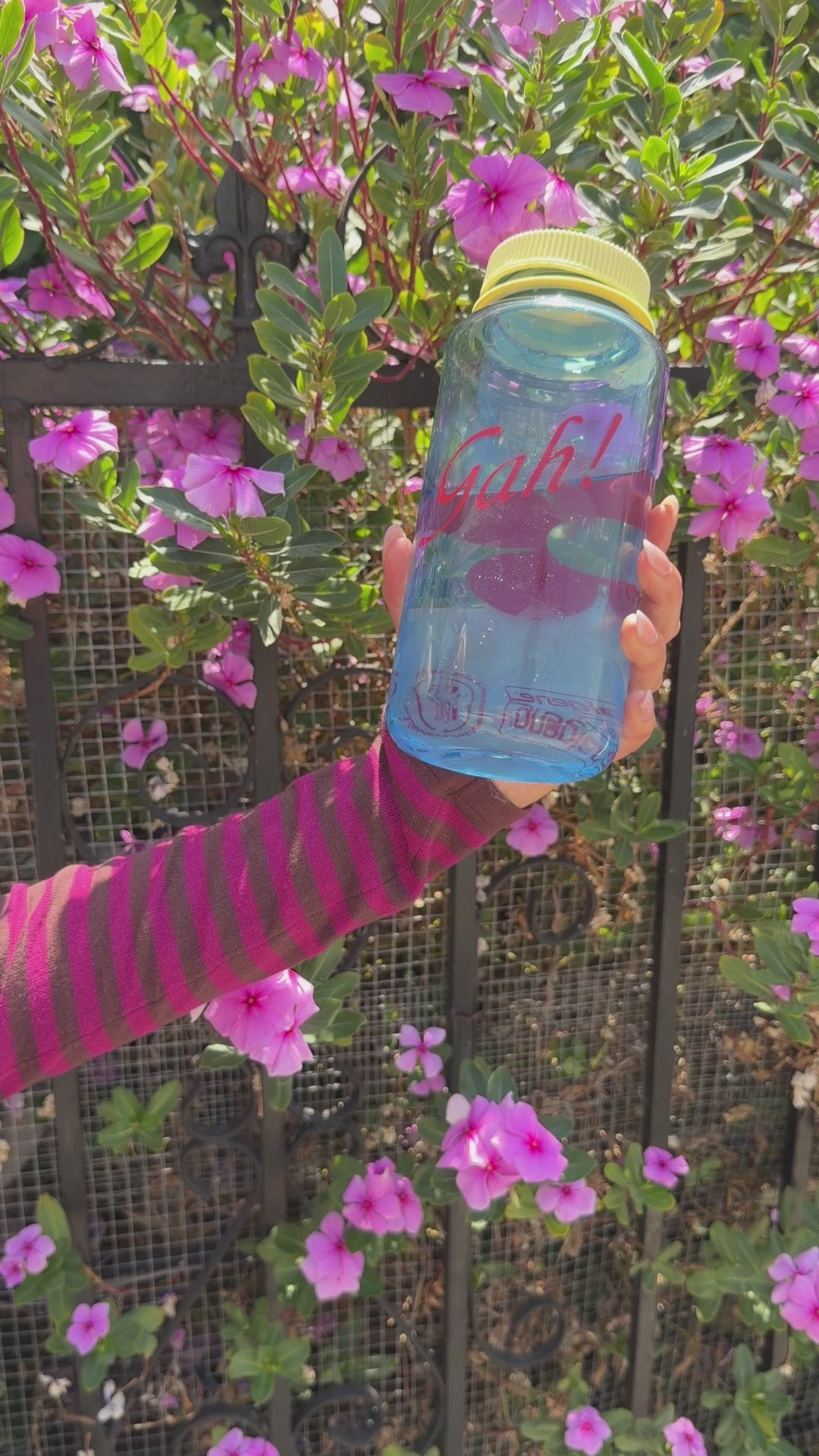 Gah! Water Bottle - Butter/Blue