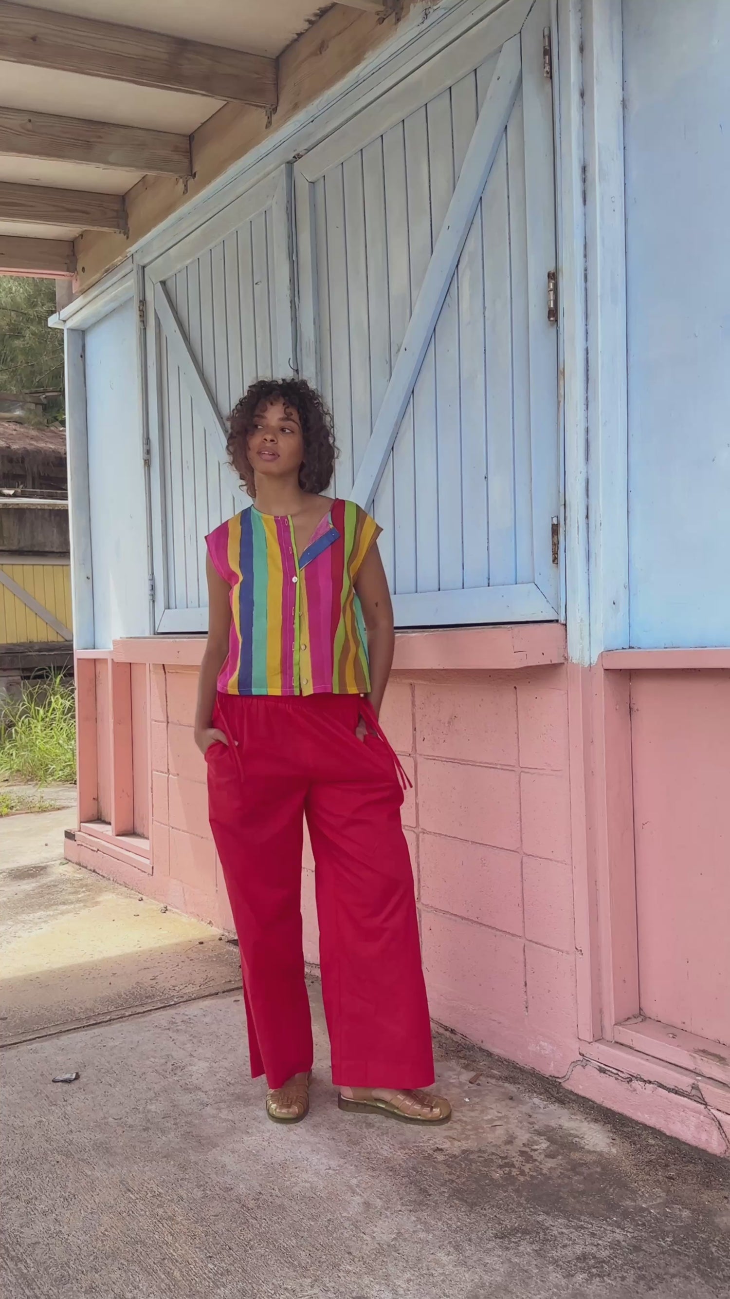 Nora Pant - Cherry