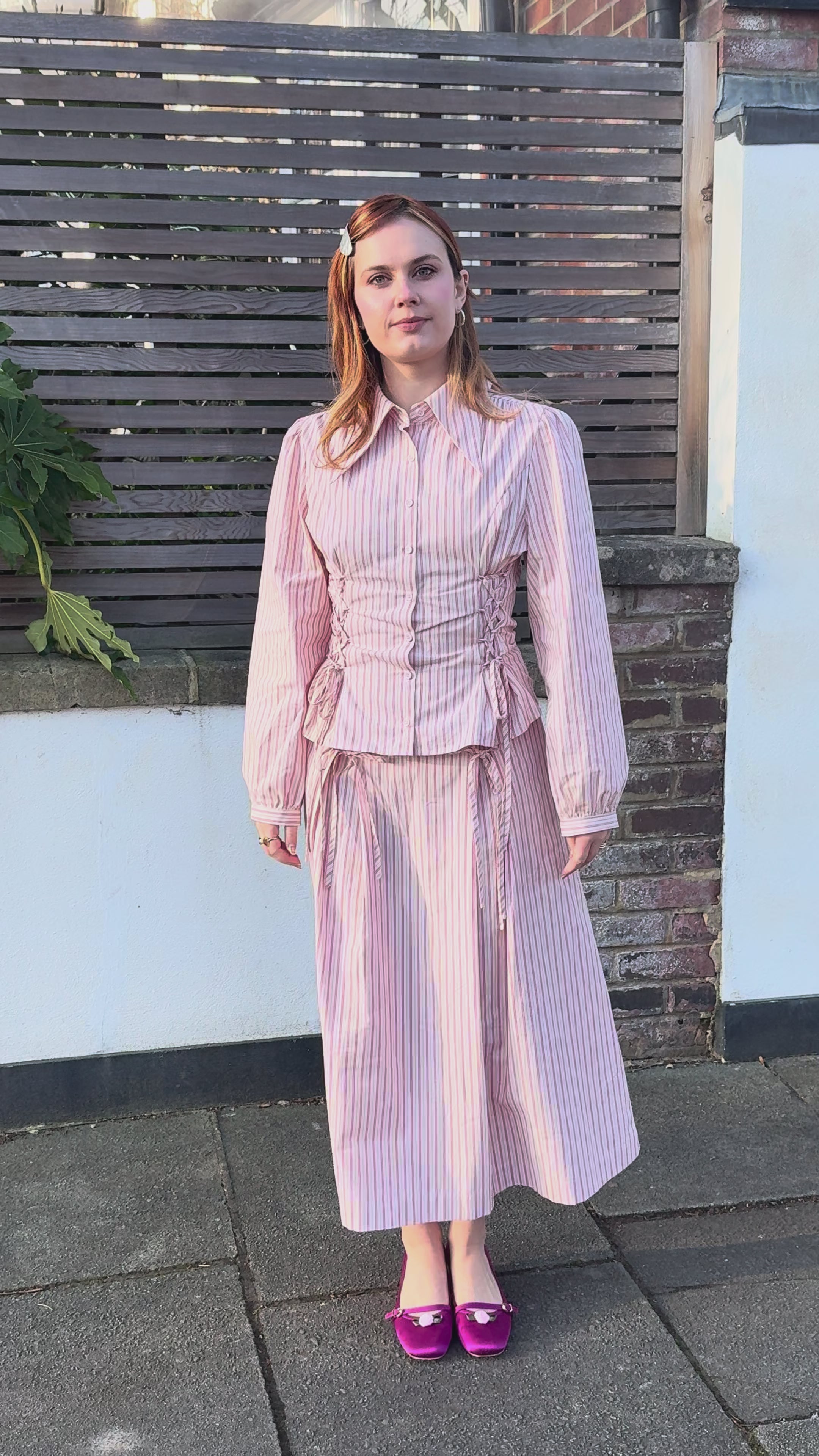 Islington Midi Skirt - Gelato Stripe – Lisa Says Gah