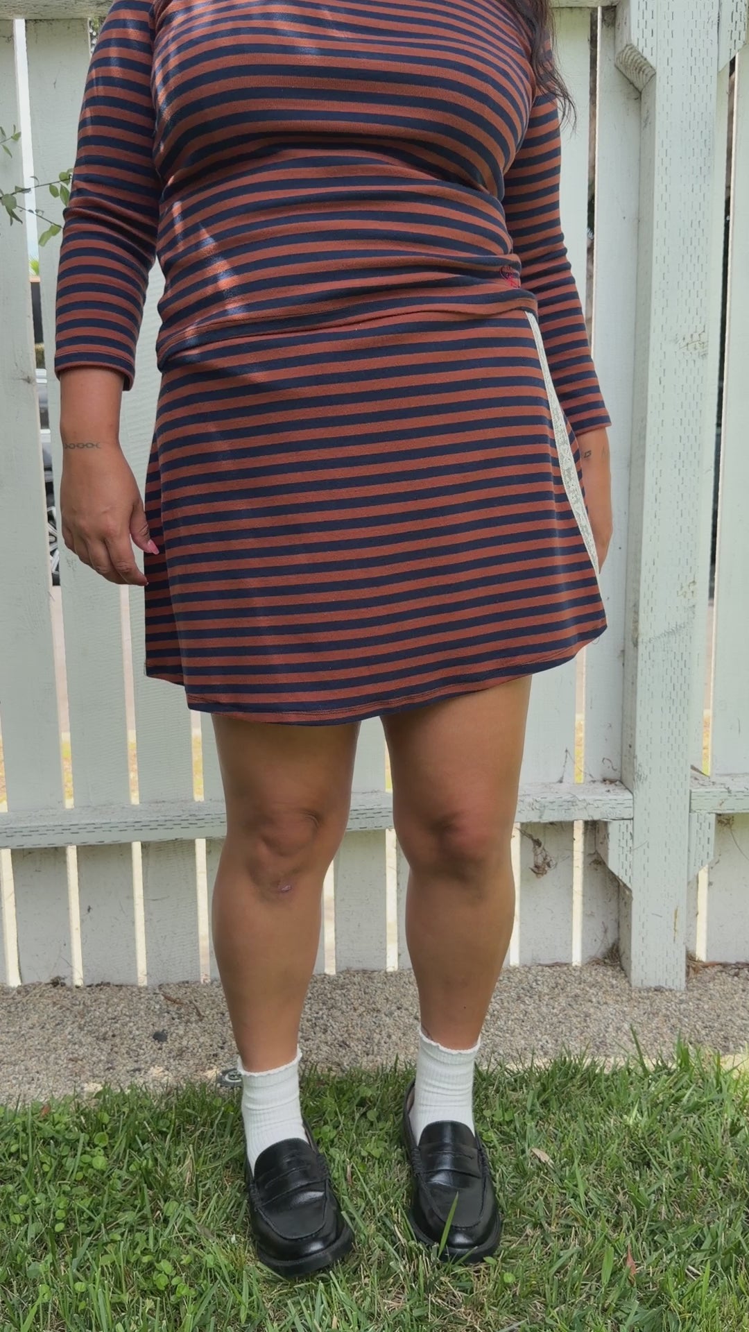 Darcy Skort - Tobacco Stripe