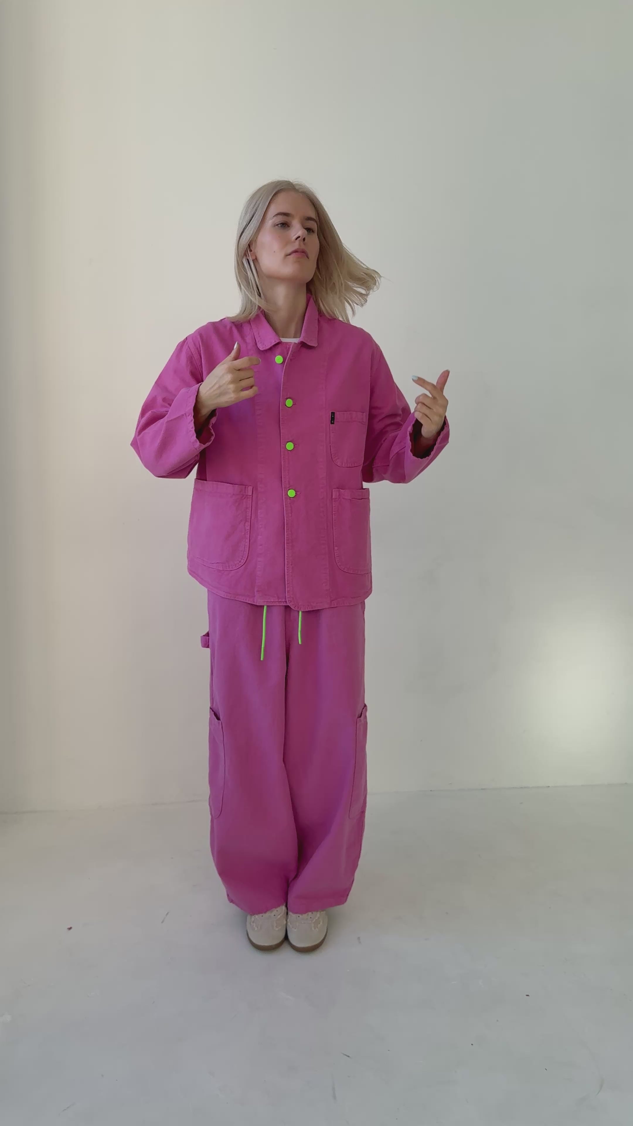 muguet ジャケット　pink muguet ジャケット pink MUGUET ミュゲ side slit quilting