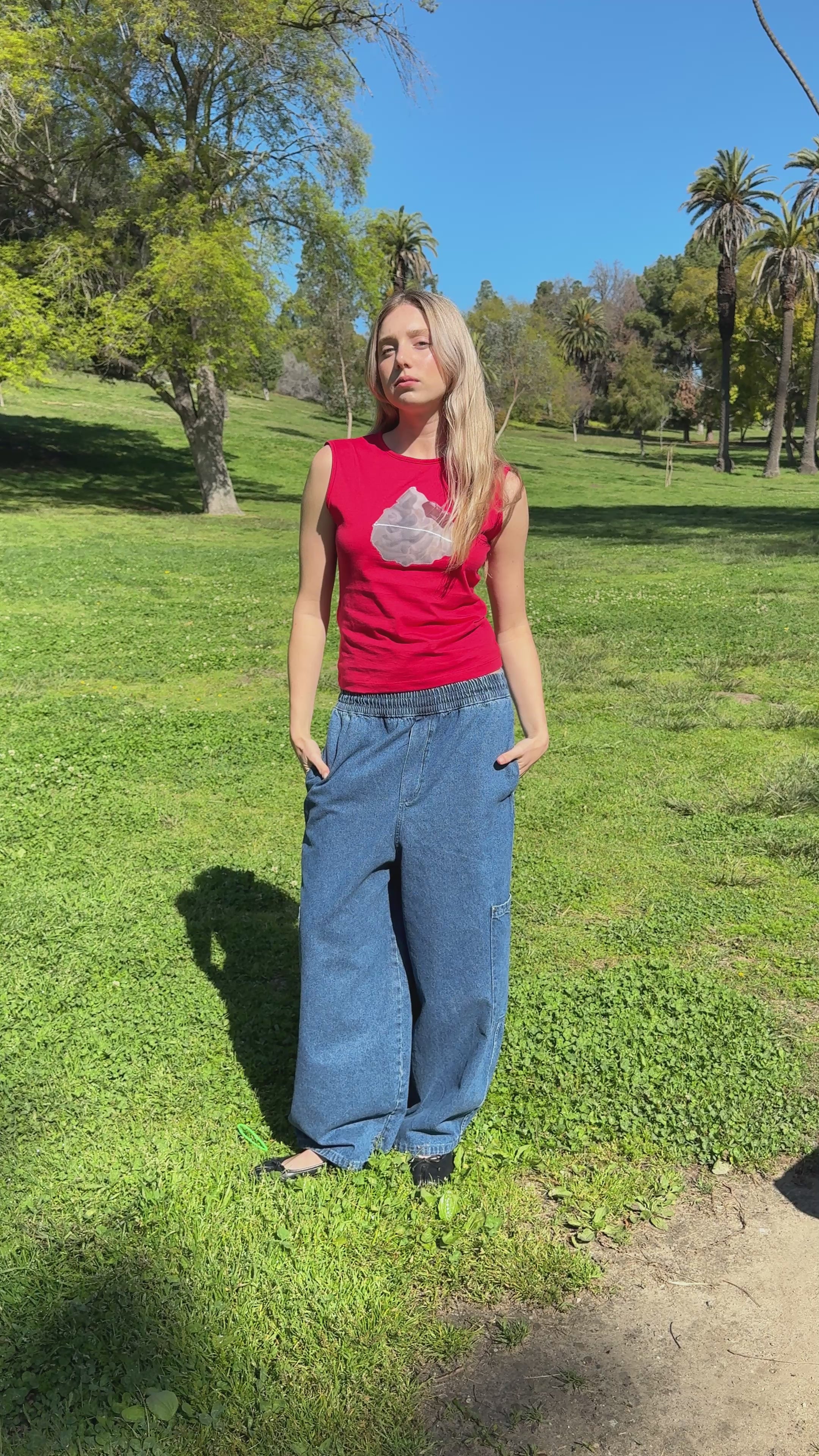 Lenticular Crew Tank - Cherry Whip Patch – Lisa Says Gah