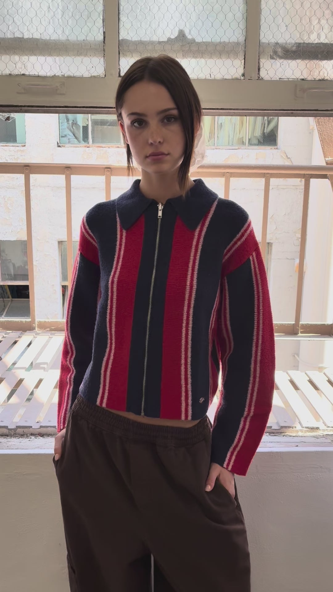 Bibi Boxy Reversible Cardigan - Vertical Stripe – Lisa Says Gah