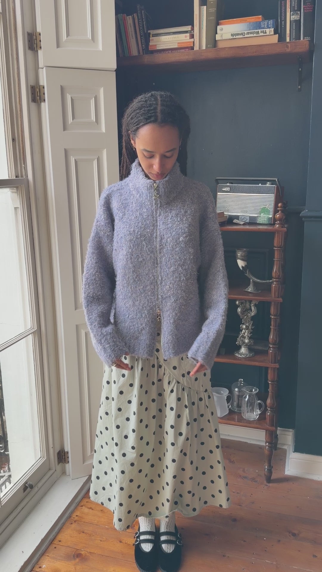 Gemma Zip Up - Cornflower