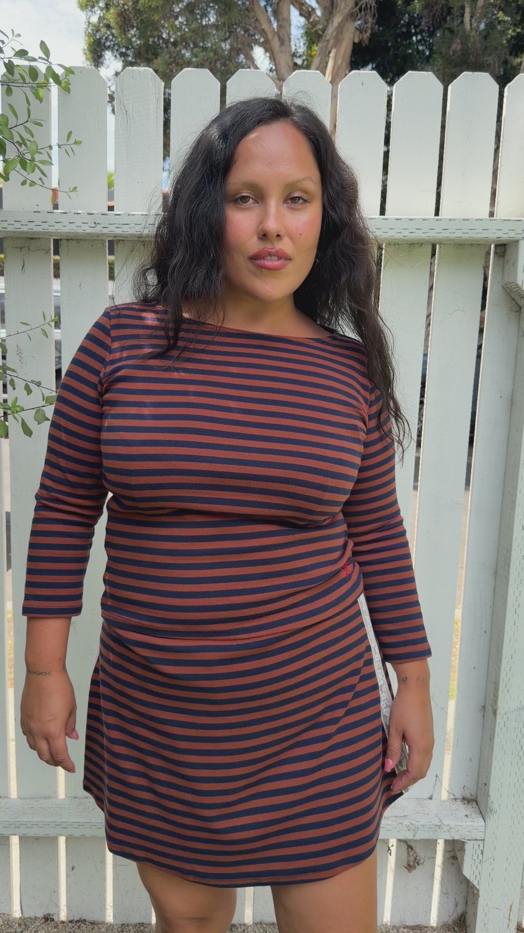 Nia Top - Tobacco Stripe