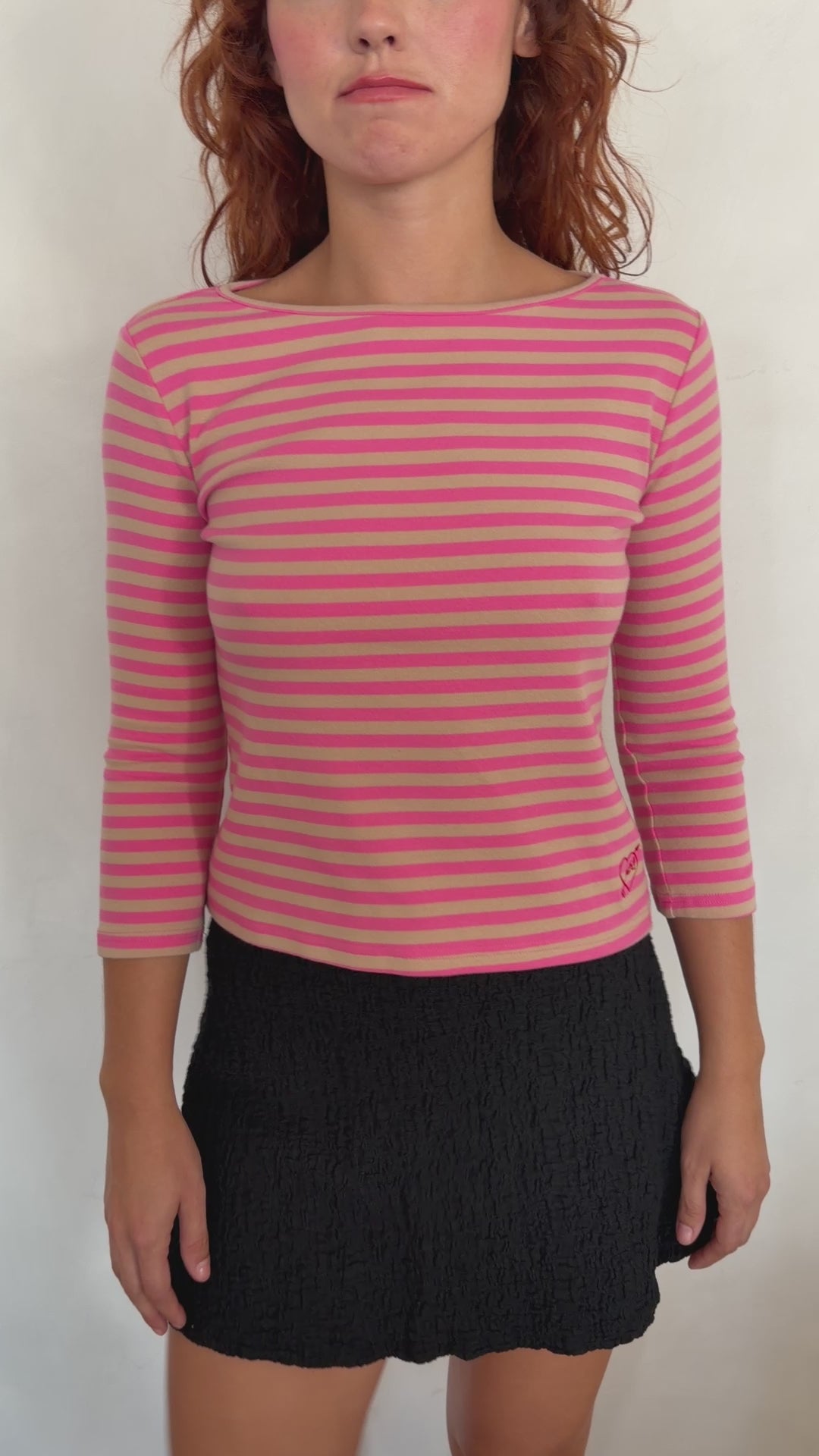 Nia Top - Candy Pink Stripe