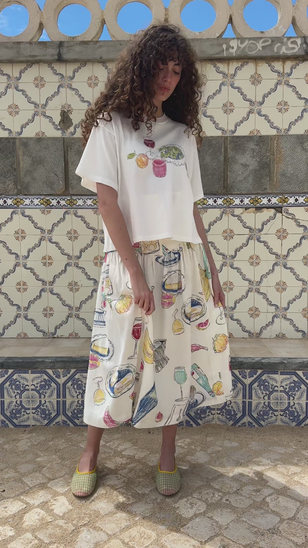 Penny Midi Skirt - Euro Breakfast