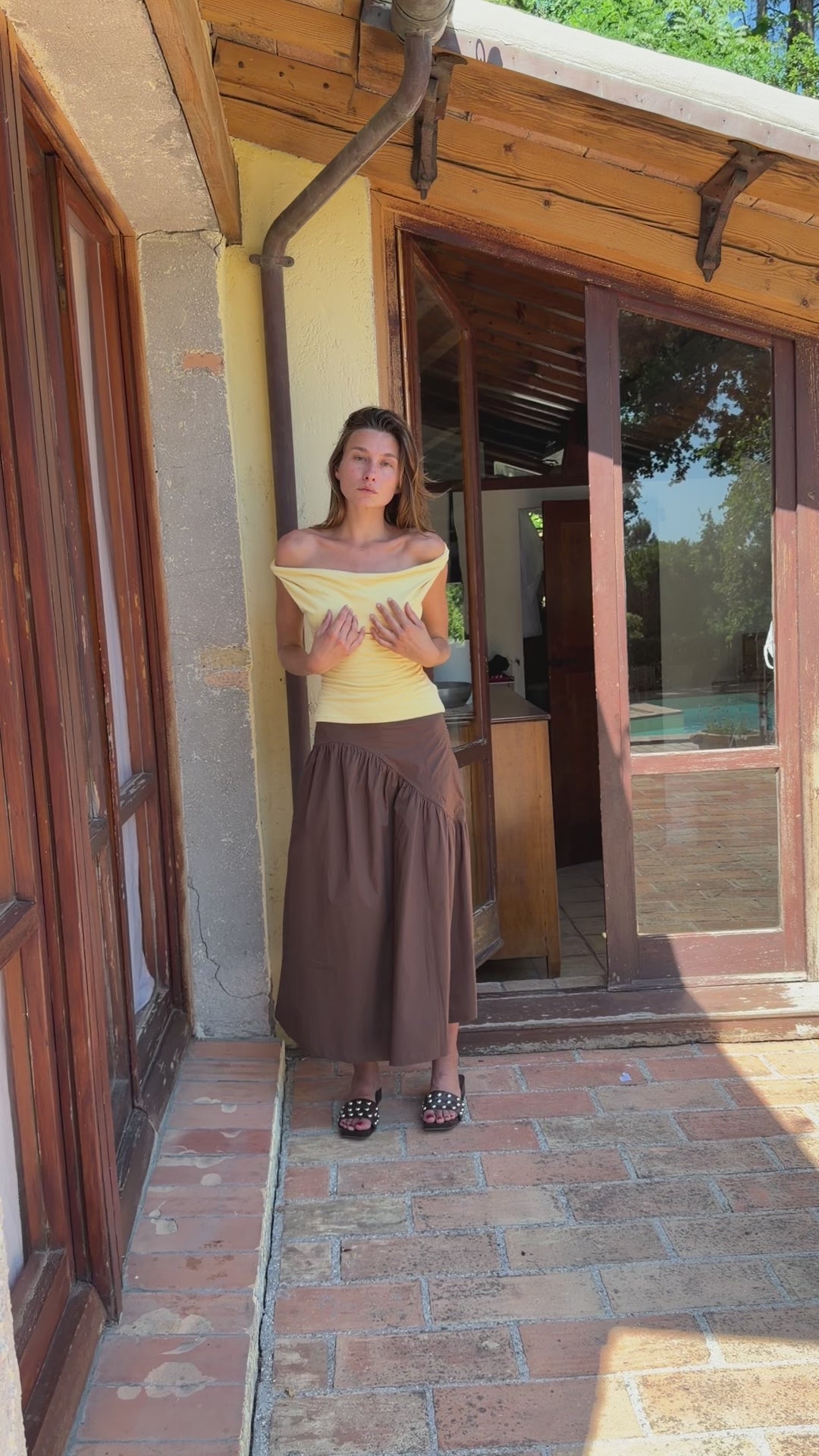 Maeve Midi Skirt - Chocolate