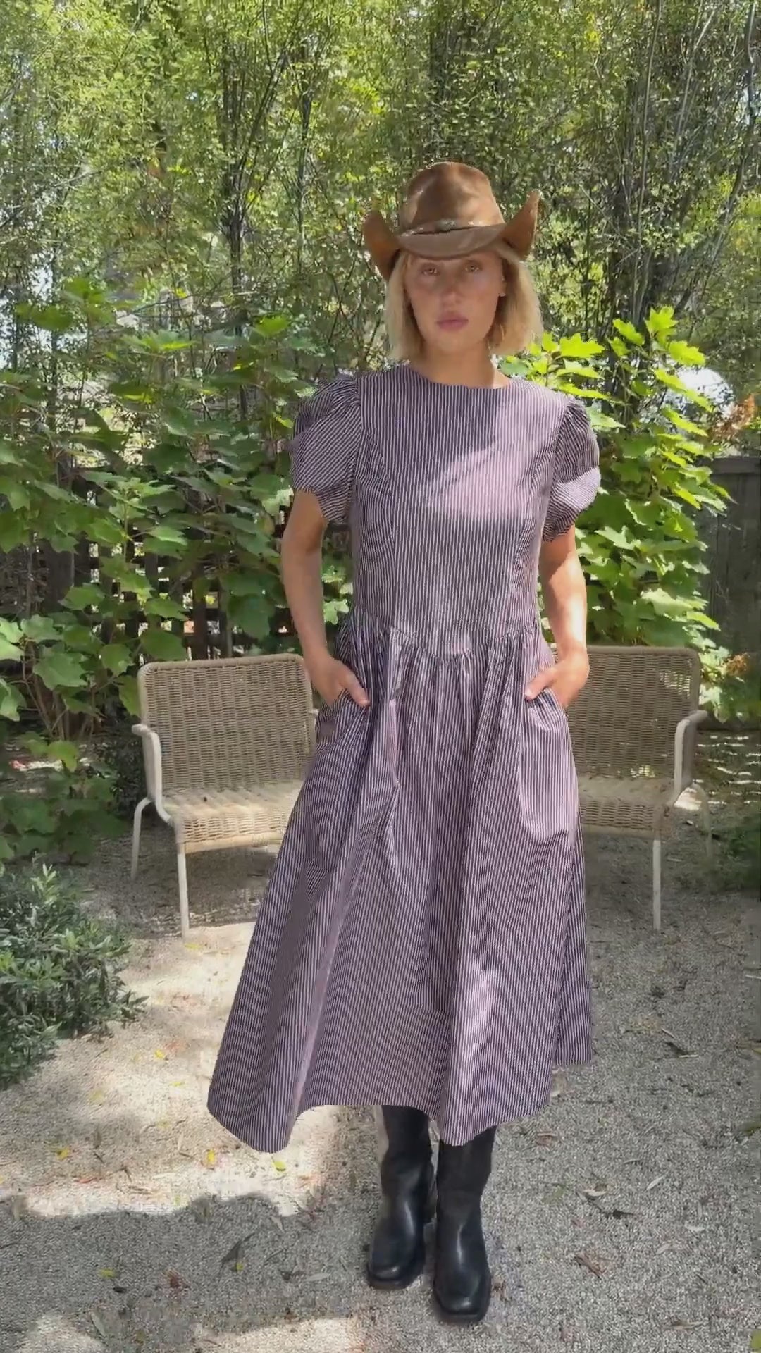 Verena Dress - Saddle Stripe