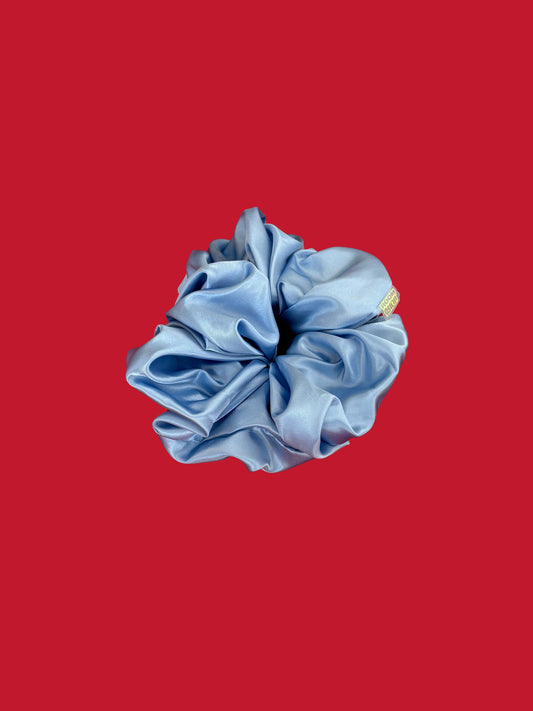 Giant Satin Scrunchie - Sky Blue