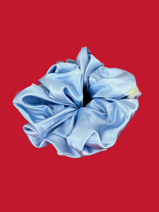 Giant Satin Scrunchie - Sky Blue