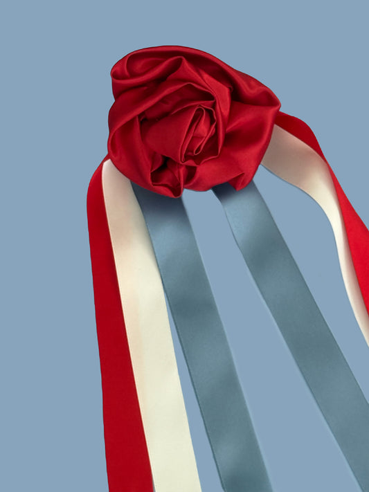 Award Ribbon Pin - Multi Red