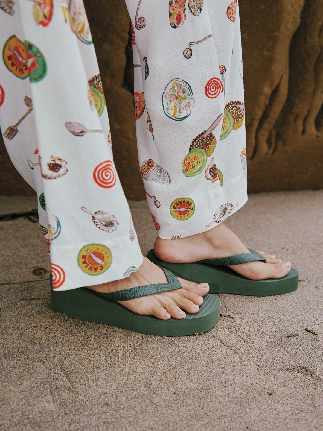 High Platform Sandal - Green