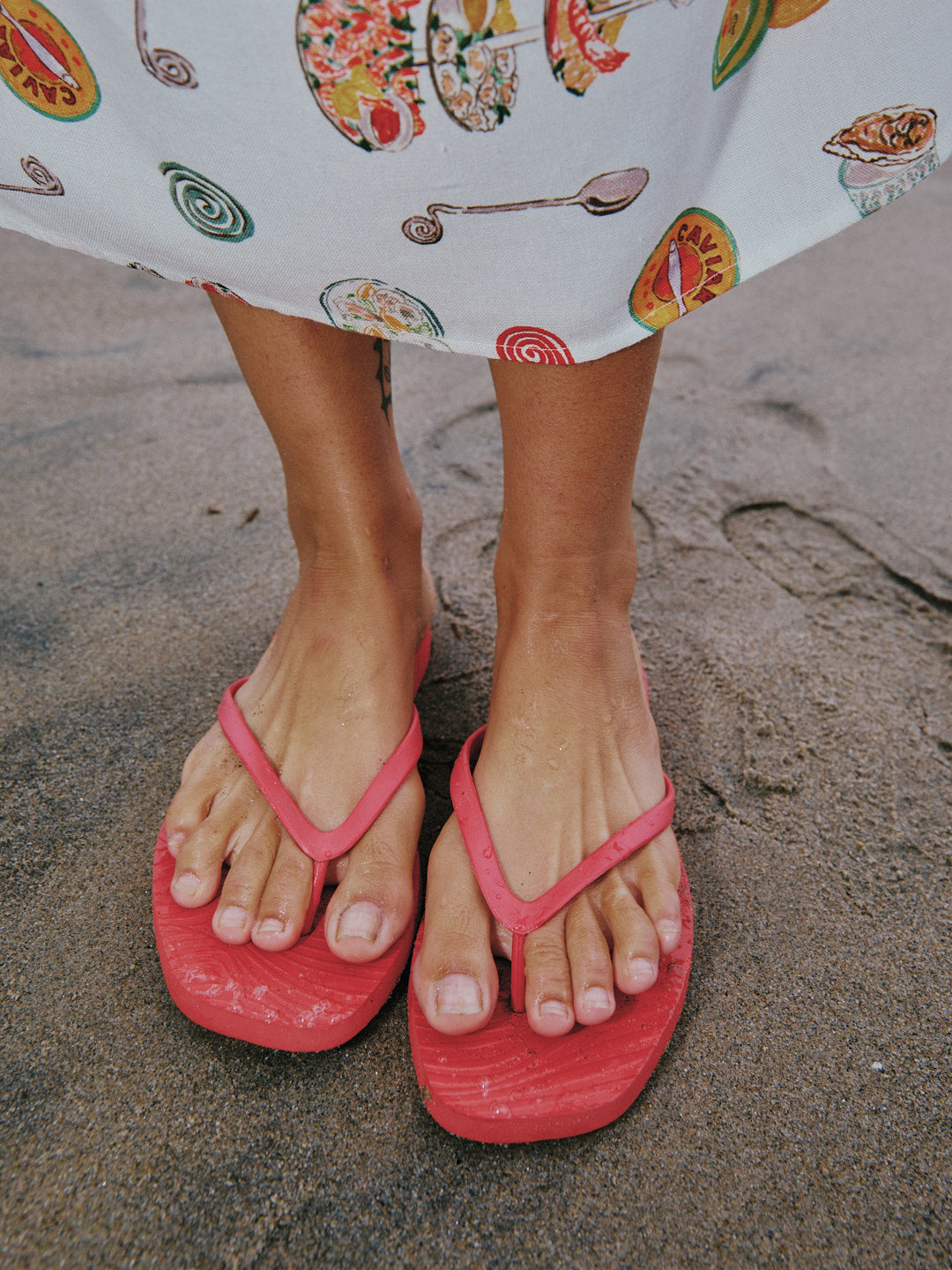 Tapered Sandal - Red