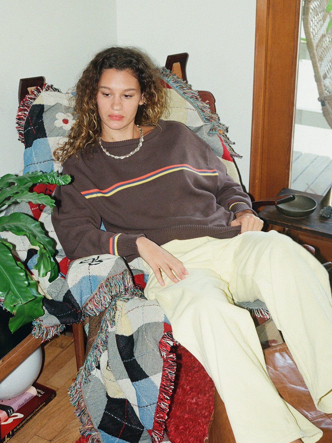 "I Can't Believe it's Not Vintage" Crewneck - Athletic Stripe