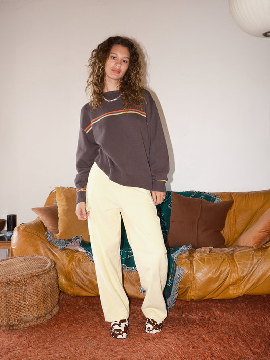 "I Can't Believe it's Not Vintage" Crewneck - Athletic Stripe