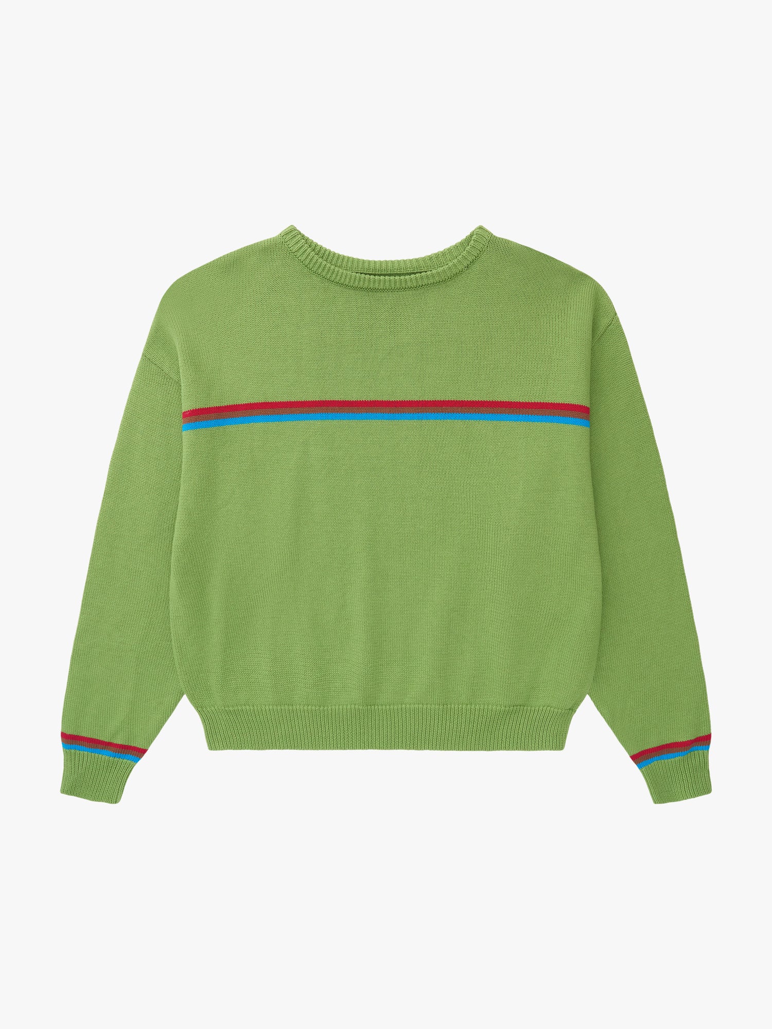 "I Can't Believe it's Not Vintage" Crewneck - Moss Athletic Stripe