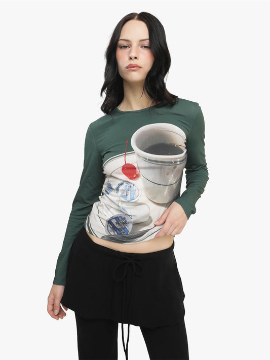 Collector Fitted Long Sleeve - Coffee & Creamer
