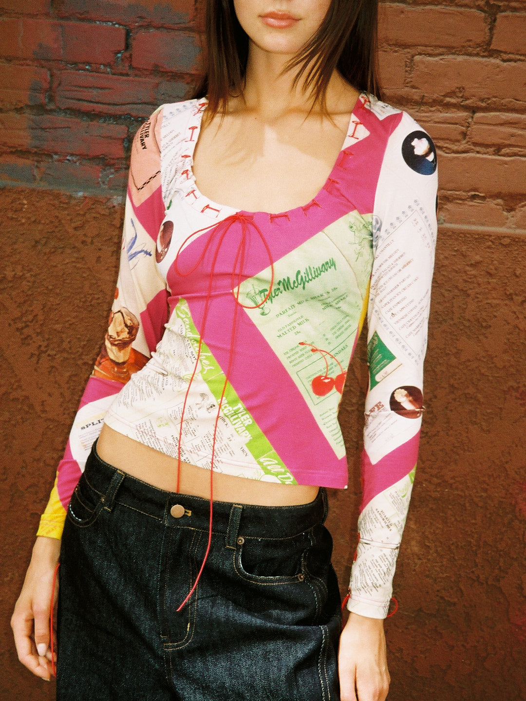 Menu Long Sleeve - Fuchsia