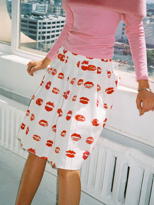 Lipsticks Stains Skirt - Lipstick Stains