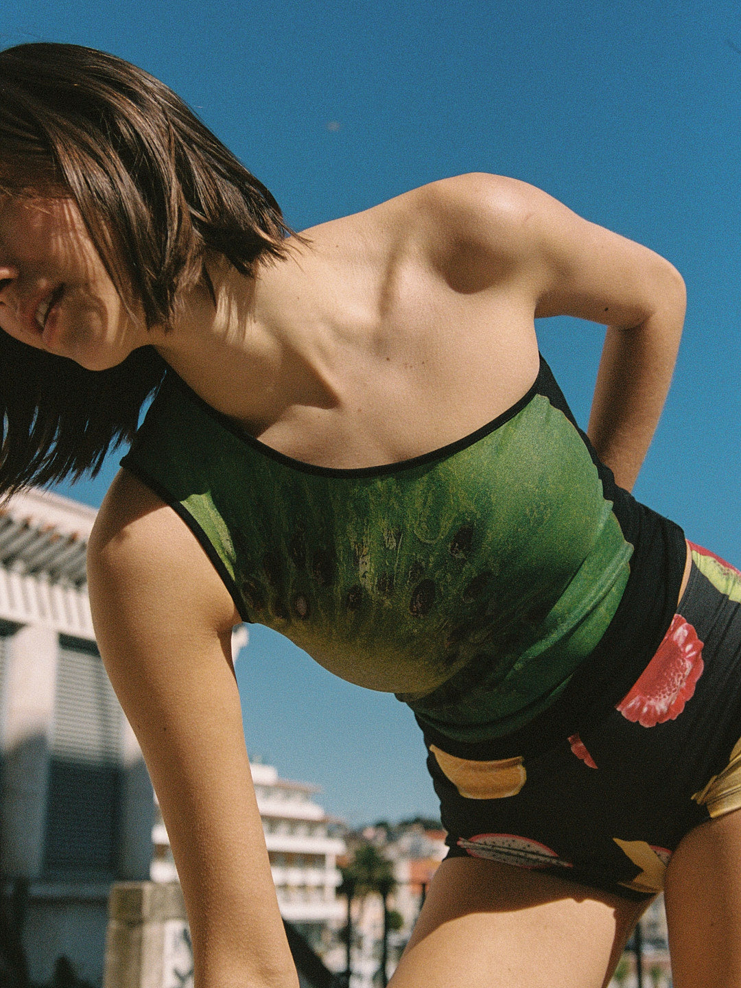 Fruit Slice One Shoulder - Kiwi