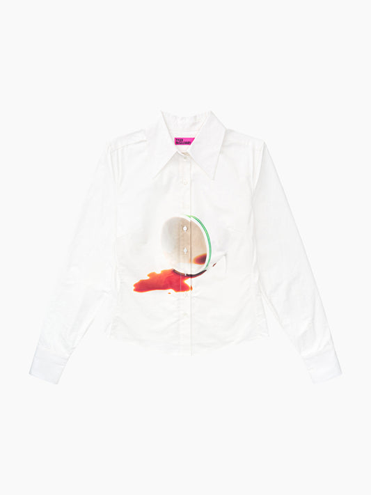 Frankie Button Down - Coffee Stain