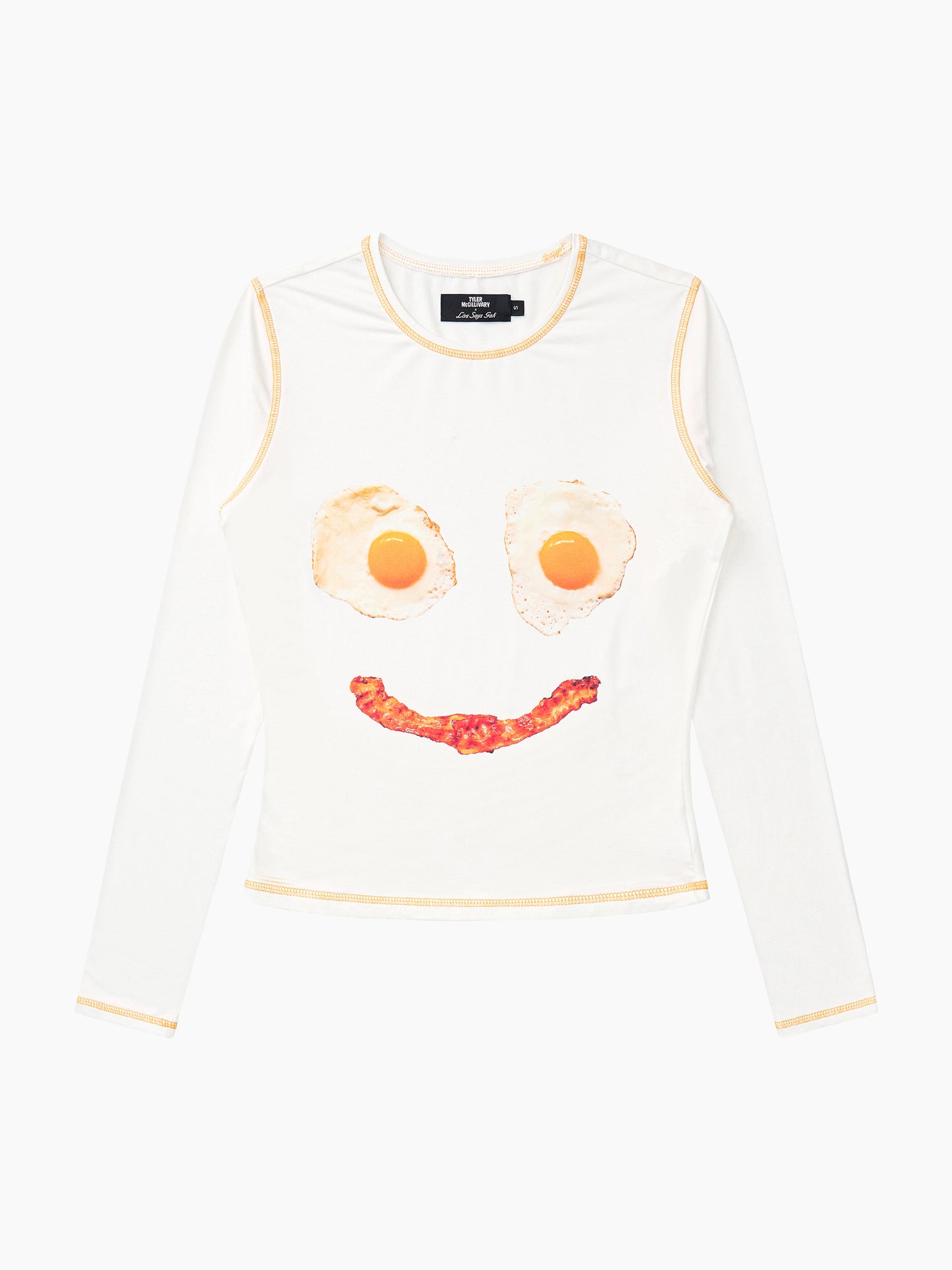 Midnight Breakfast Collector Fitted Long Sleeve - Smiley Face Breakfast